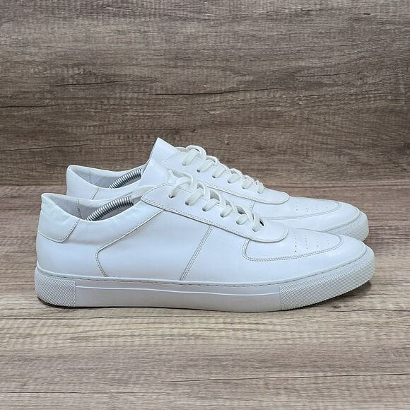 Beckett Simonon Garcia Men's Size 13 White Leather Sneakers (MSRP $179) - Picture 1 of 10